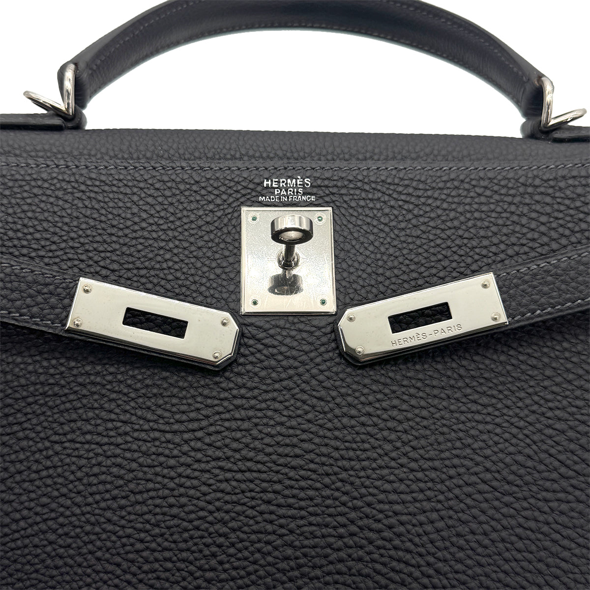 HERMES KELLY 32 RETOURNE BLEU NUIT TOGO HAND SHOULDER BAG □G SHW 90266715