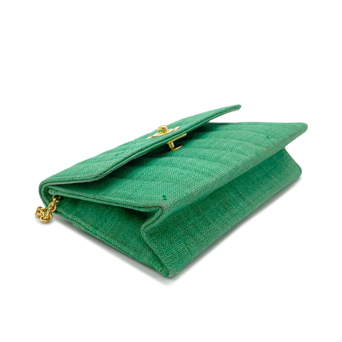CHANEL VINTAGE MADEMOISELLE CHAIN SHOULDER BAG GREEN 90266717