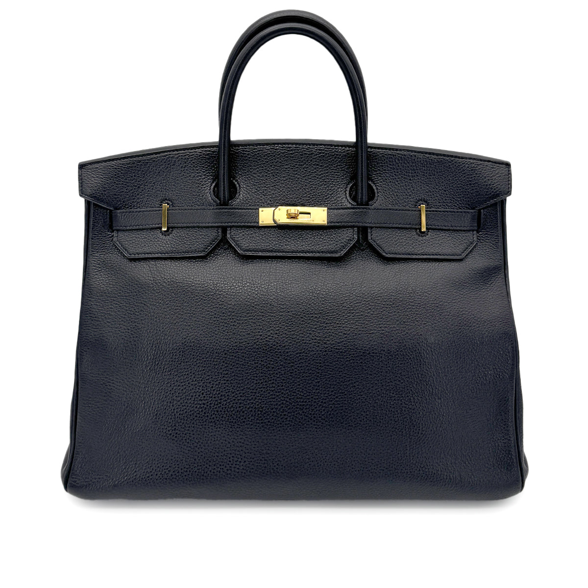 HERMES BIRKIN 40 BLACK TOGO HAND BAG □B GHW 90266722