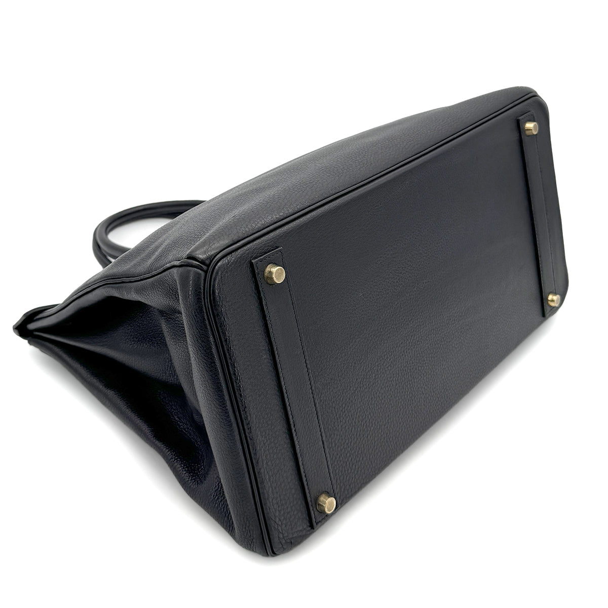 HERMES BIRKIN 40 BLACK TOGO HAND BAG □B GHW 90266722