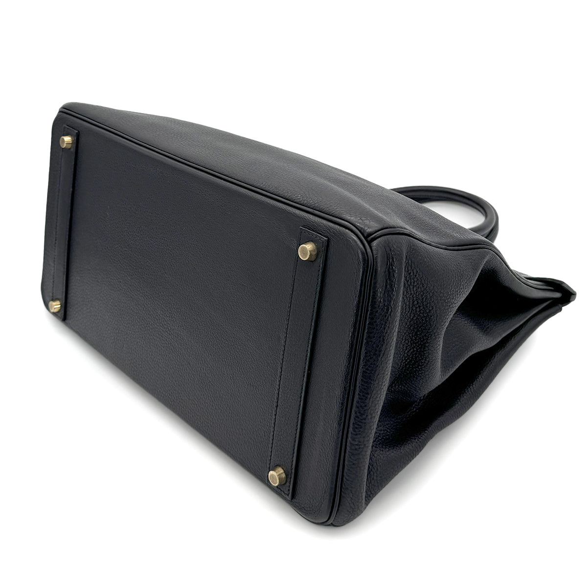 HERMES BIRKIN 40 BLACK TOGO HAND BAG □B GHW 90266722