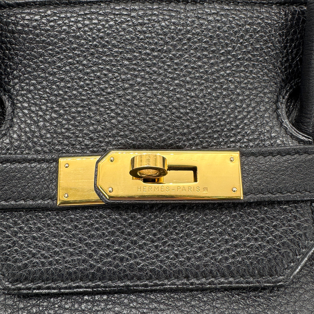 HERMES BIRKIN 40 BLACK TOGO HAND BAG □B GHW 90266722