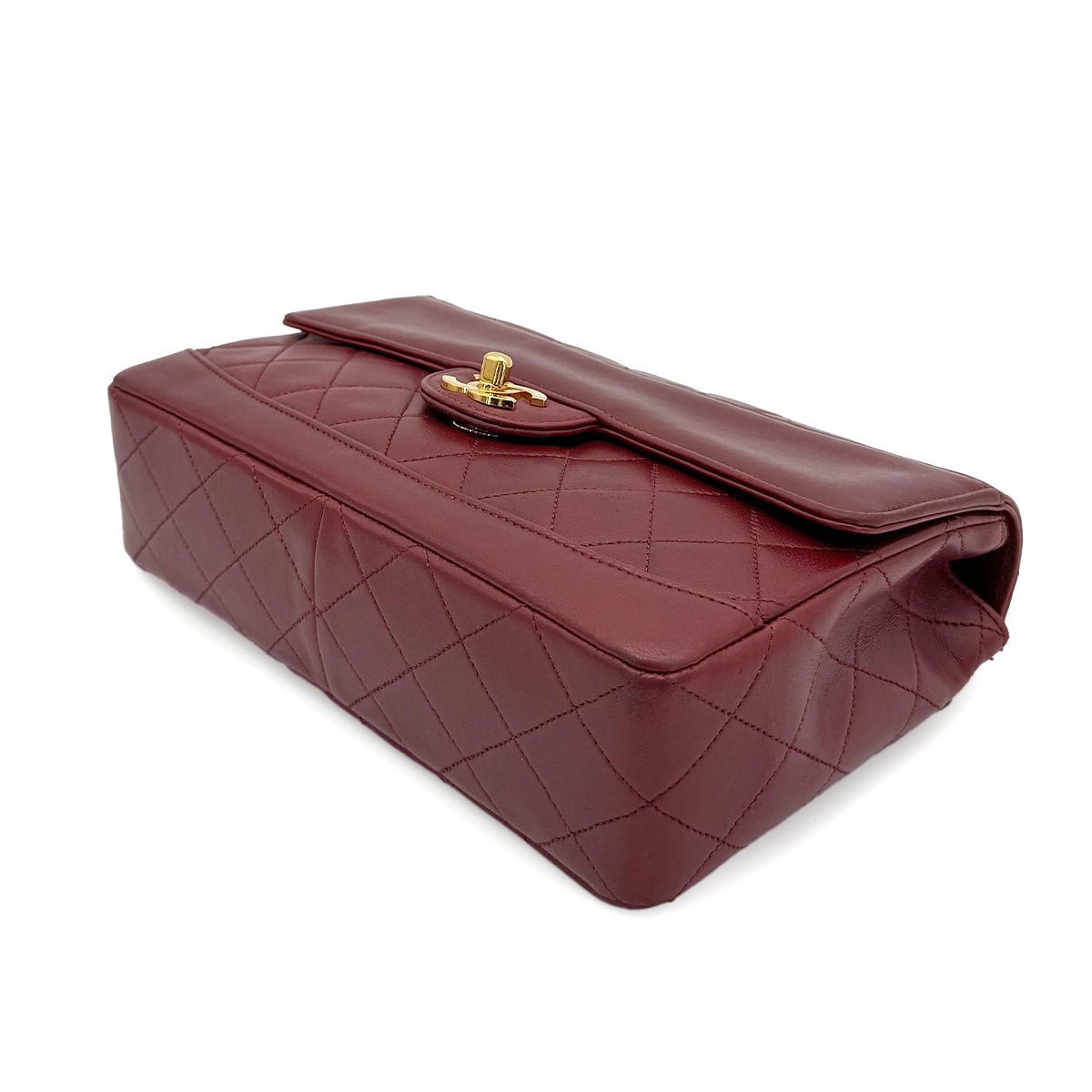 CHANEL VINTAGE MATELASSE CHAIN SHOULDER BAG BORDEAUX LAMB SKIN 90266728