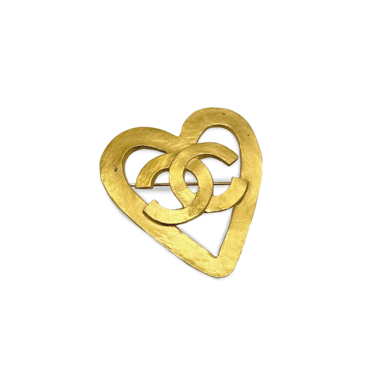 CHANEL VINTAGE COCOMARK BROOCH HEART ACCESSORY 95P 90266747