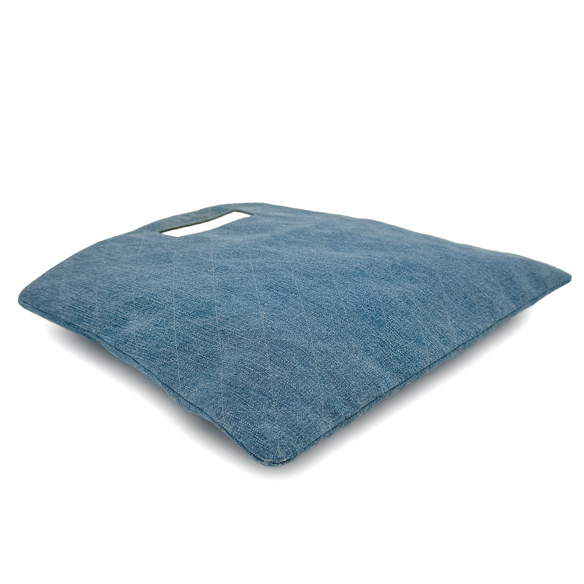 CHANEL VINTAGE MATELASSE HAND BAG BLUE DENIM 90267378