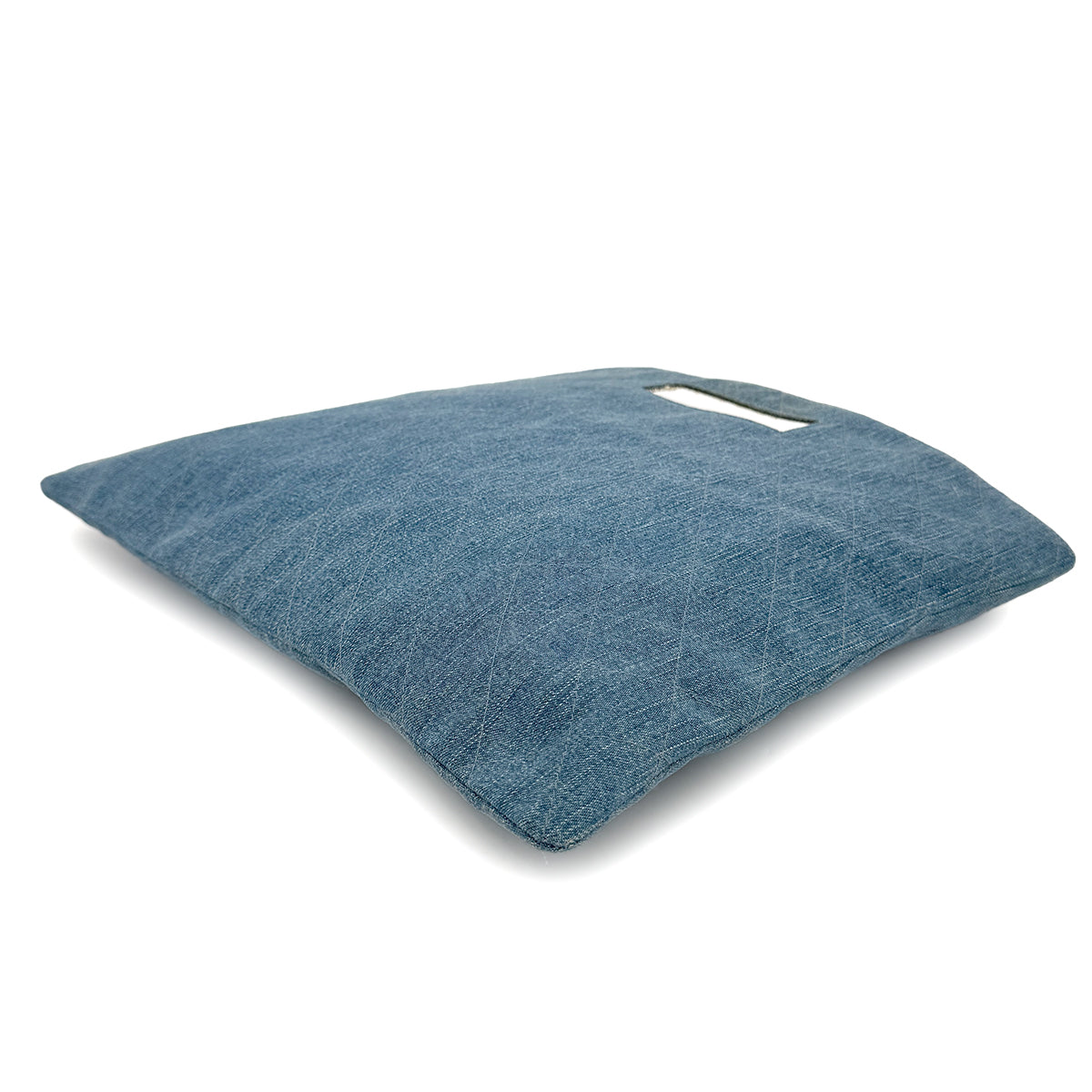 CHANEL VINTAGE MATELASSE HAND BAG BLUE DENIM 90267378