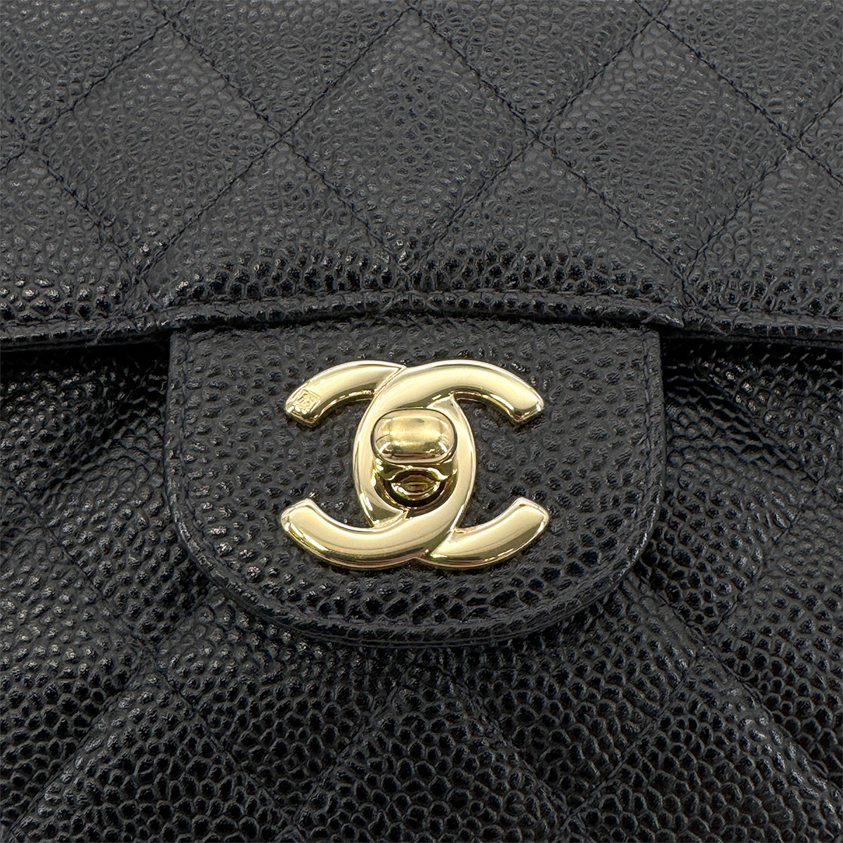 CHANEL VINTAGE CLASSIC FLAP SMALL CHAIN SHOULDER BAG BLACK CAVIAR SKIN 90267391