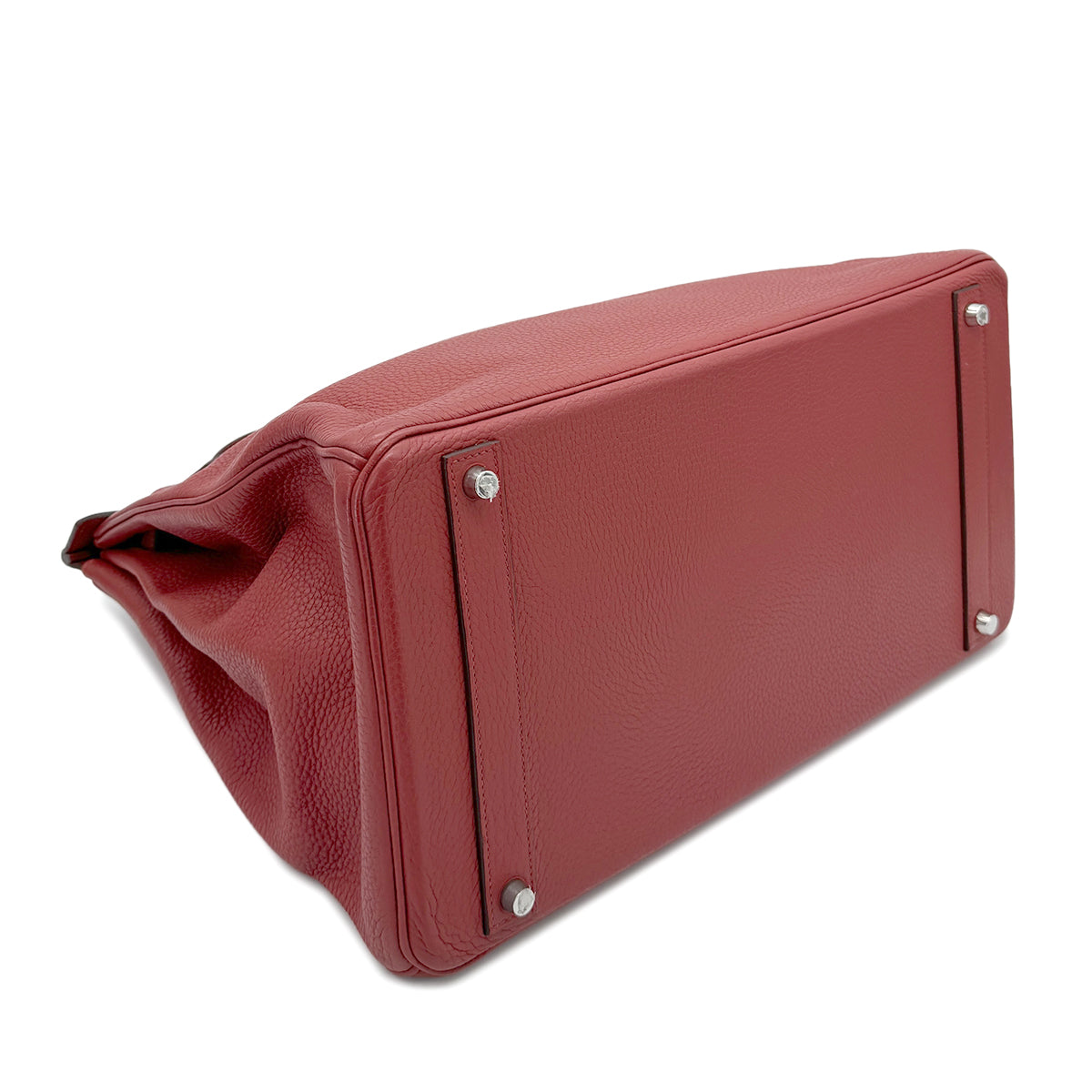 HERMES BIRKIN 40 RED TYPE TAURILLON CLEMENCE HAND BAG □M SHW 90267400