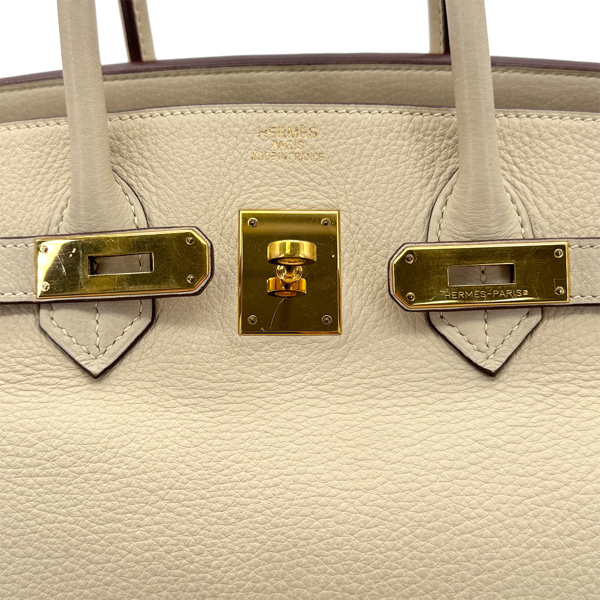 HERMES BIRKIN 35 PARCHEMIN TAURILLON CLEMENCE HAND BAG □M GHW 90267402