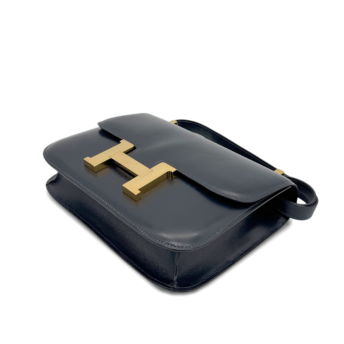 HERMES CONSTANCE NAVY BOXCALF SHOULDER BAG 〇S GHW 90267406