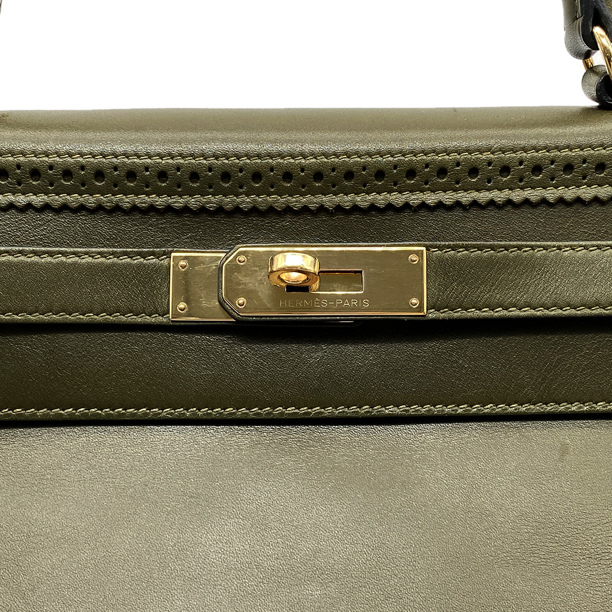 HERMES KELLY 35 GHILLIES VERT VERONESE TADELAKT HAND SHOULDER BAG □O GHW 90267414