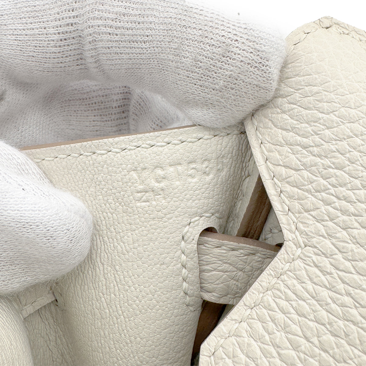 HERMES BIRKIN 25 CRAIE TAURILLON CLEMENCE HAND BAG Y SHW 90267429