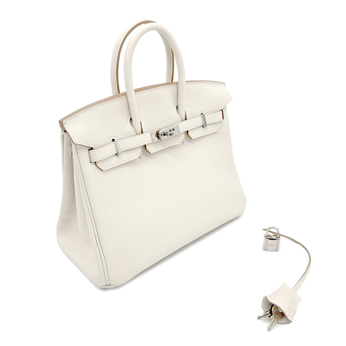 HERMES BIRKIN 25 CRAIE TAURILLON CLEMENCE HAND BAG Y SHW 90267429