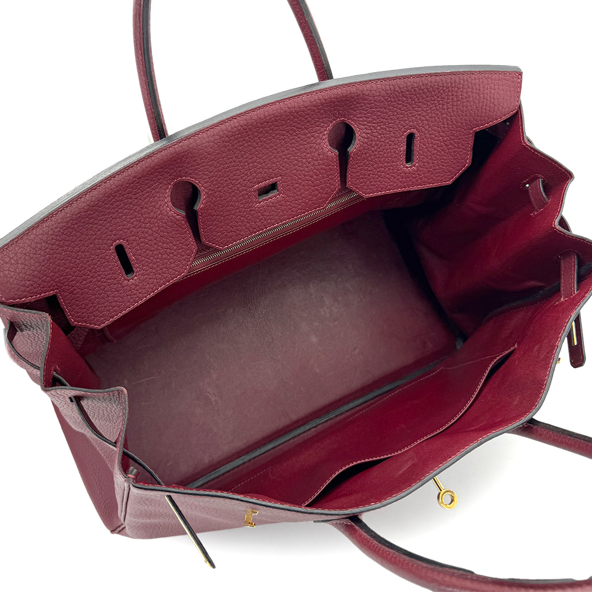 HERMES BIRKIN 40 ROUGE H TOGO HAND BAG □E GHW 90267432