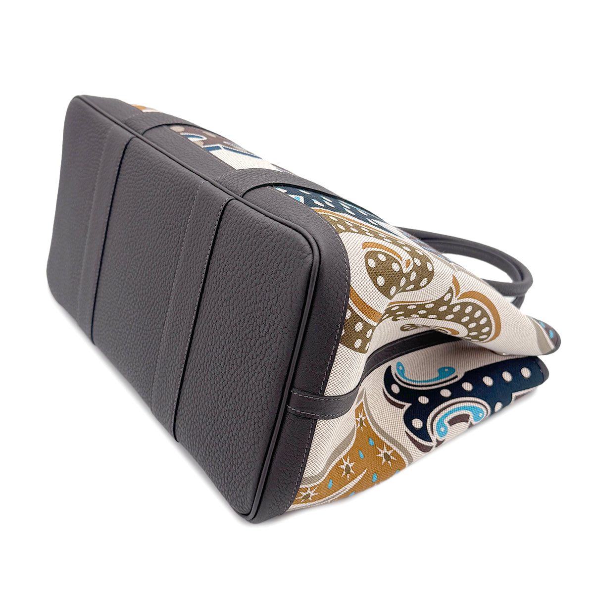 HERMES GARDEN PARTY 36 PM HERMES ELECTRIC CARAMEL ECRU BEIGE EBENE TOILE H PLUME NEGONDA W 90267438