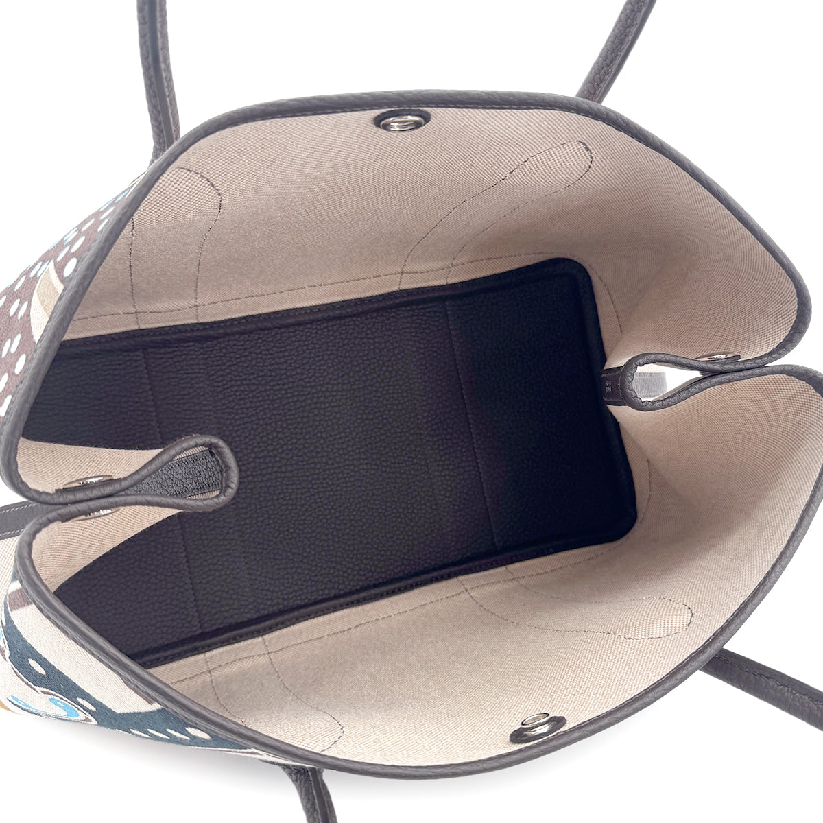 HERMES GARDEN PARTY 36 PM HERMES ELECTRIC CARAMEL ECRU BEIGE EBENE TOILE H PLUME NEGONDA W 90267438