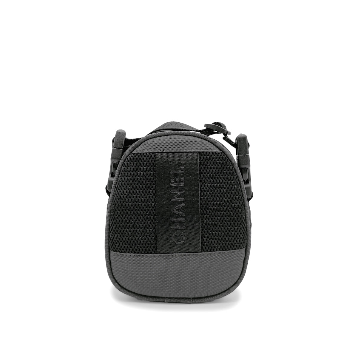 CHANEL VINTAGE SPORTSLINE NYLON SHOULDER BAG BLACK 90267444