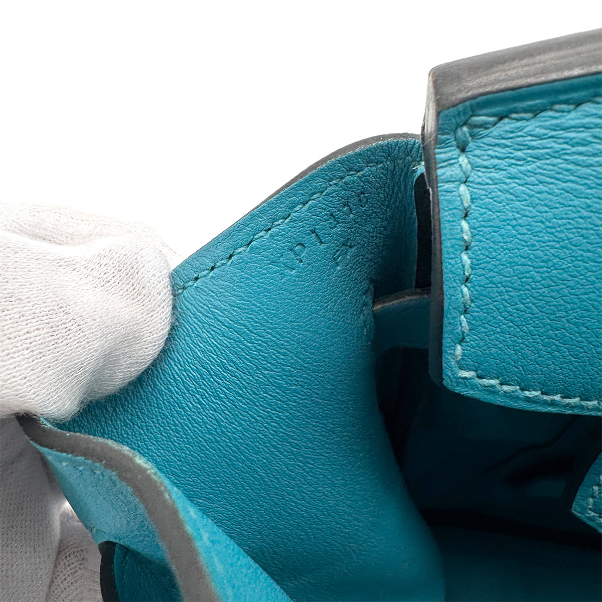 HERMES BIRKIN 30 GHILLIES TURQUOISE TOGO SWIFT HAND BAG X SHW 90267453