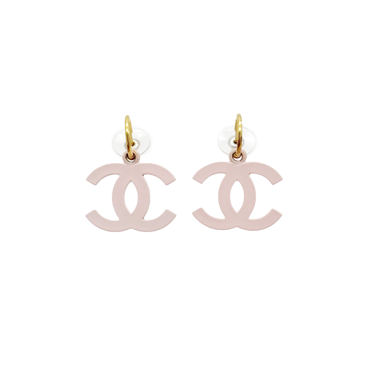 CHANEL EARRINGS COCOMARK SWING PINK ACCESSORY 03S 90267457