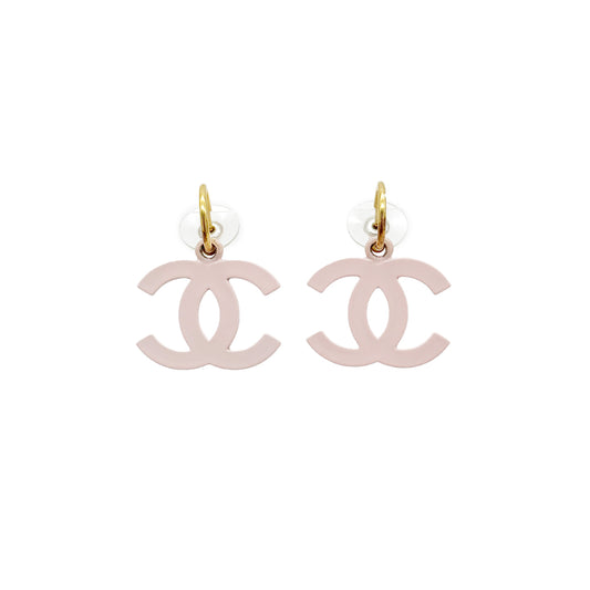 CHANEL EARRINGS COCOMARK SWING PINK ACCESSORY 03S 90267457