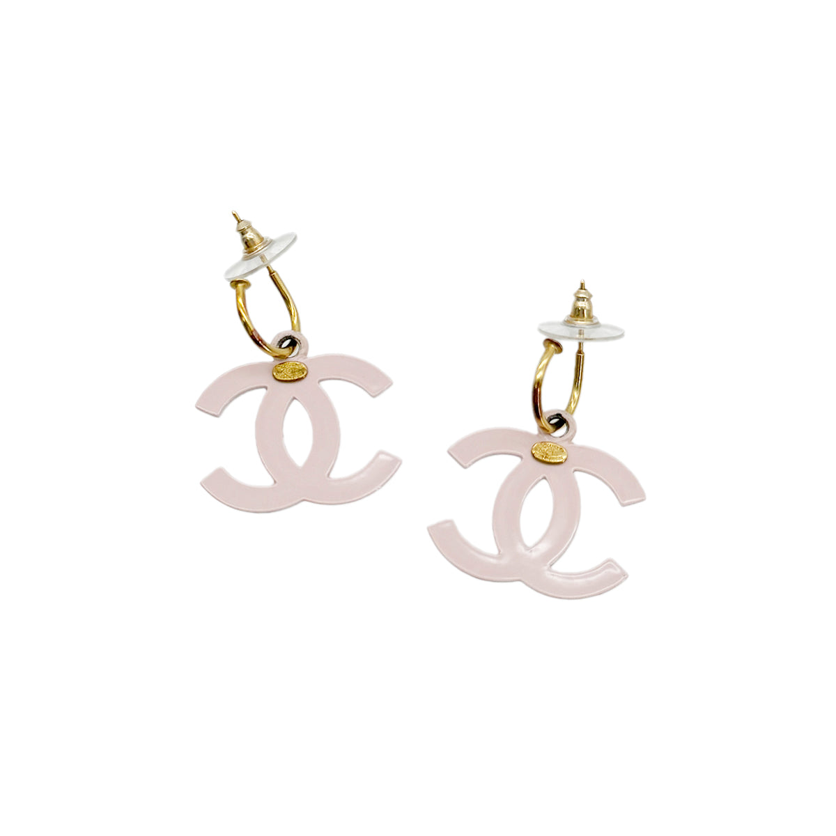 CHANEL EARRINGS COCOMARK SWING PINK ACCESSORY 03S 90267457