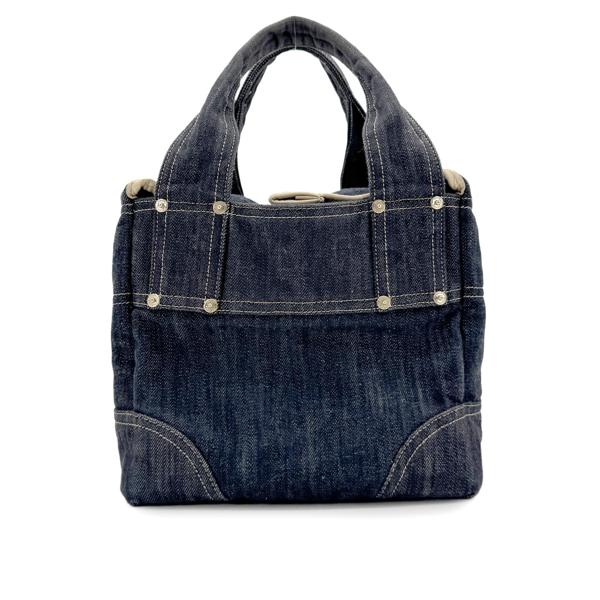 CHANEL VINTAGE BIG COCO TOTE BAG BLUE DENIM 90267464