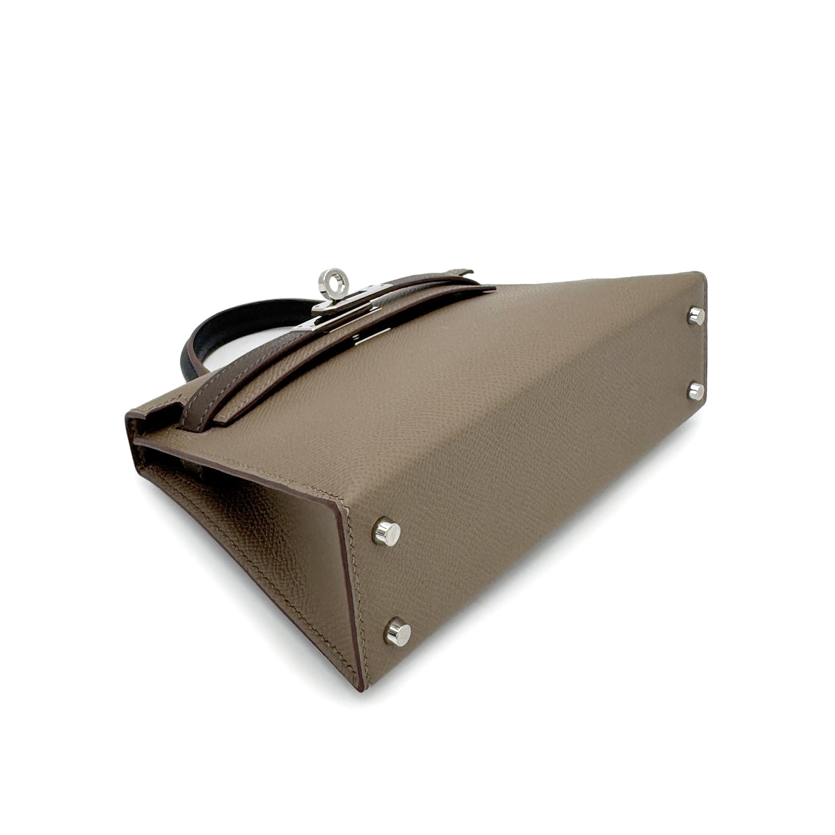 HERMES MINI KELLY 2 TRICOLORE ECORCE ETOUPE BLACK EPSOM HAND SHOULDER BAG B SHW 90267471