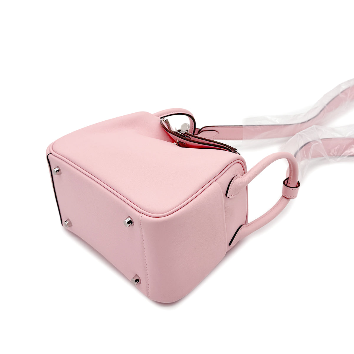 HERMES LINDY MINI ROSE SAKURA VEAU SWIFT SHOULDER BAG W SHW 90267472