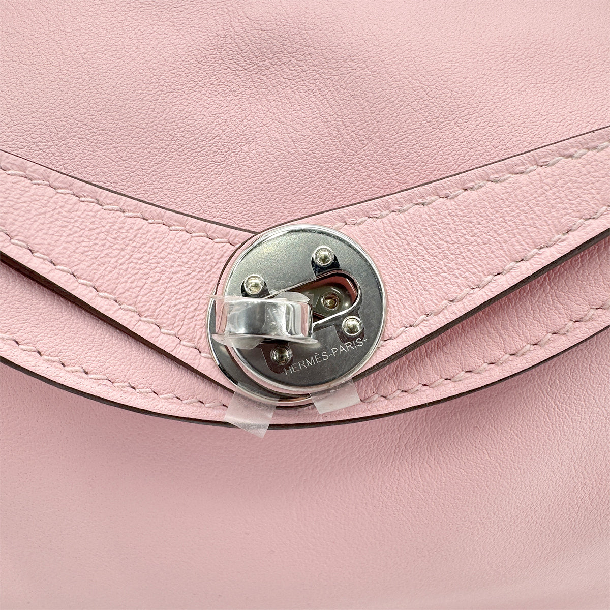 HERMES LINDY MINI ROSE SAKURA VEAU SWIFT SHOULDER BAG W SHW 90267472