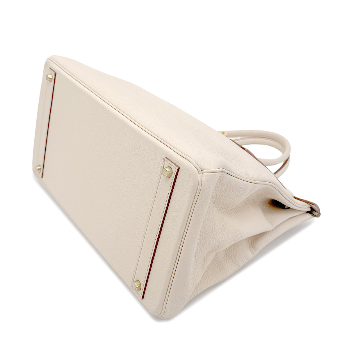 HERMES BIRKIN 40 PARCHEMIN TAURILLON CLEMENCE HAND BAG □E GHW 90267473