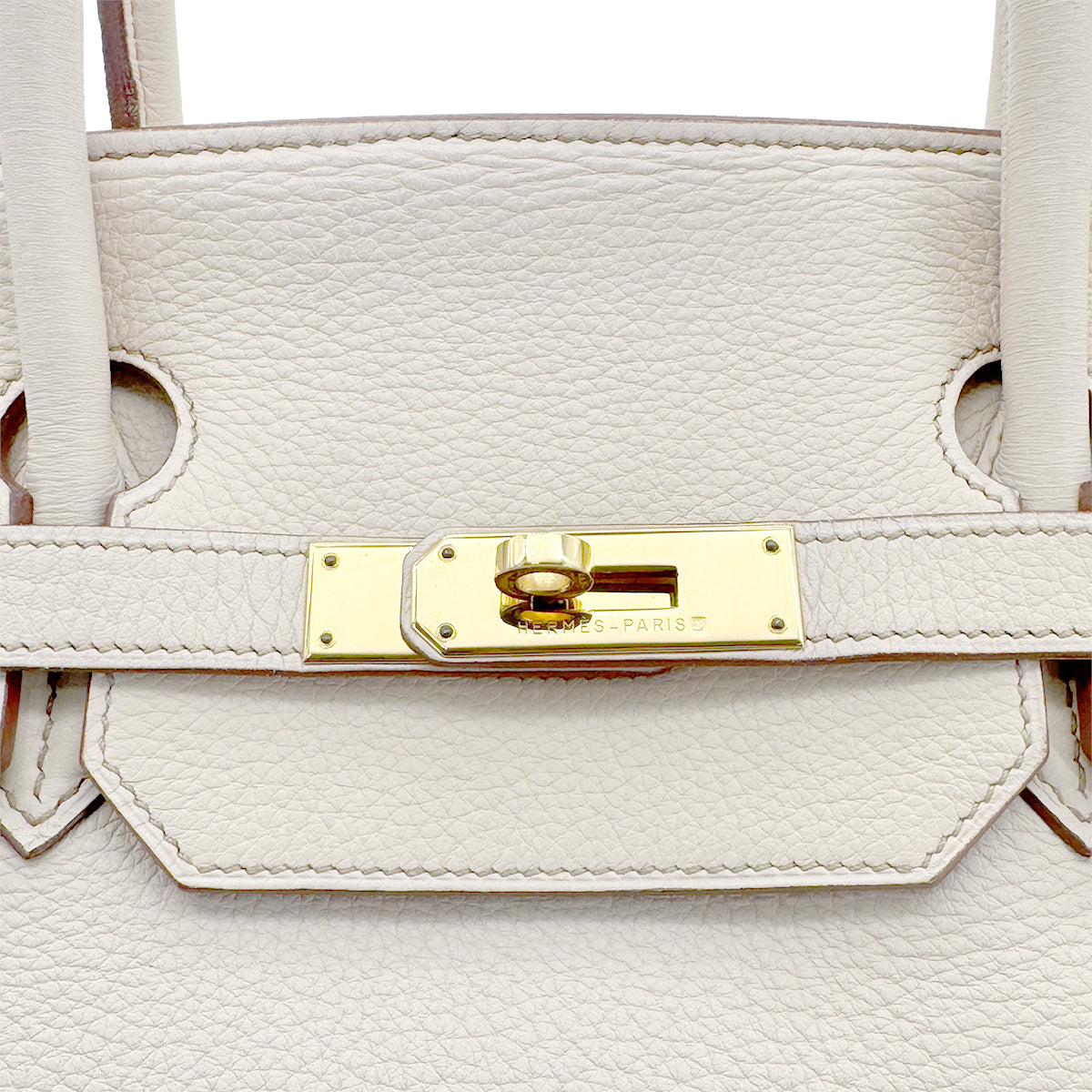 HERMES BIRKIN 40 PARCHEMIN TAURILLON CLEMENCE HAND BAG □E GHW 90267473