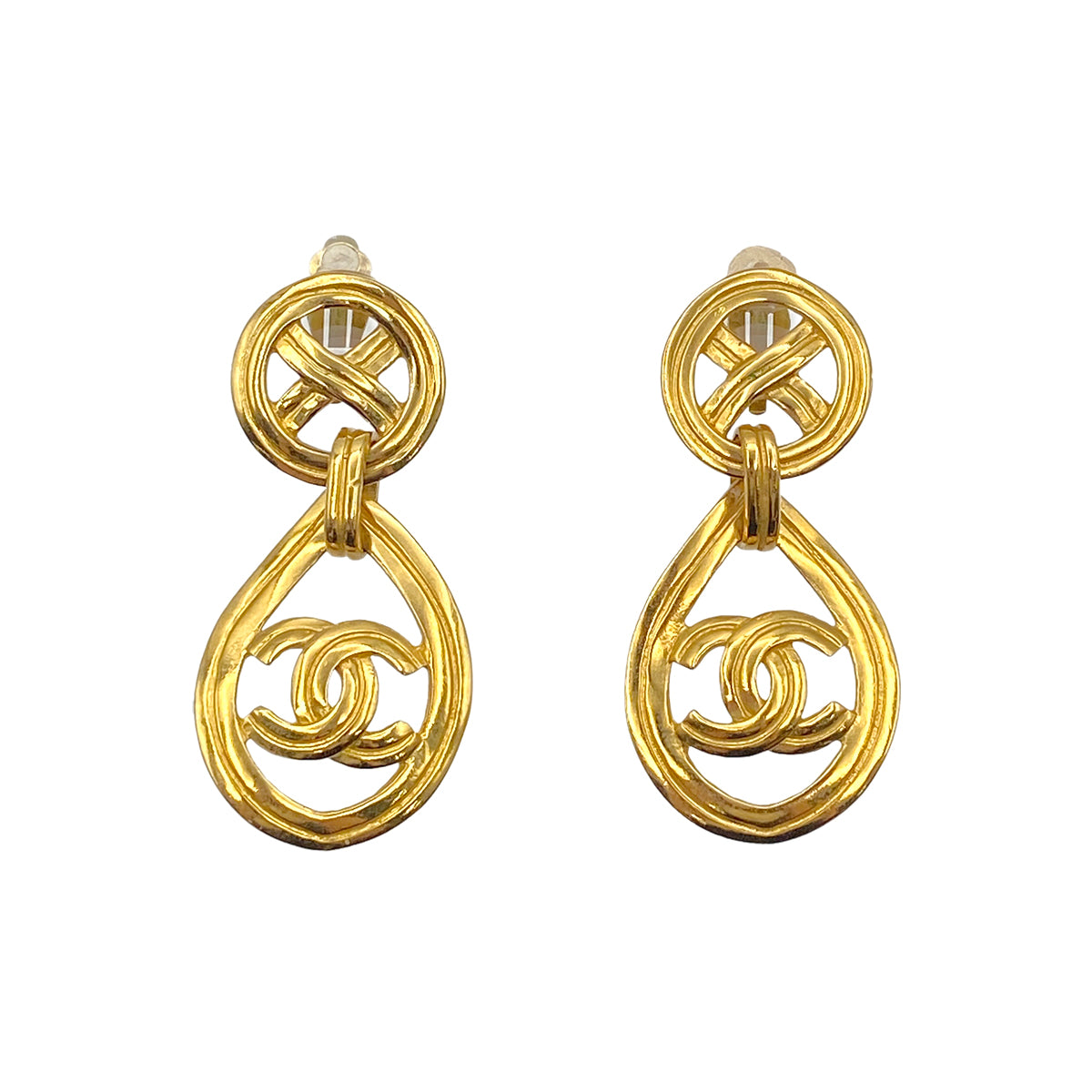 CHANEL VINTAGE EARRINGS COCOMARK SWING ACCESSORY 96P 90267474