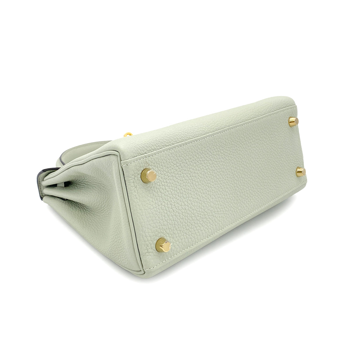 HERMES KELLY 25 RETOURNE GRIS NEVE TOGO HAND SHOULDER BAG B GHW 90267746