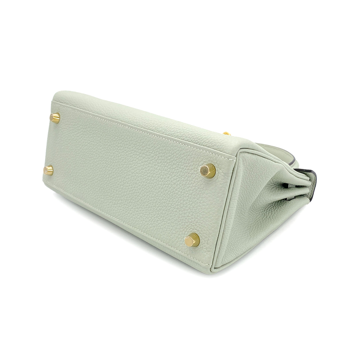 HERMES KELLY 25 RETOURNE GRIS NEVE TOGO HAND SHOULDER BAG B GHW 90267746