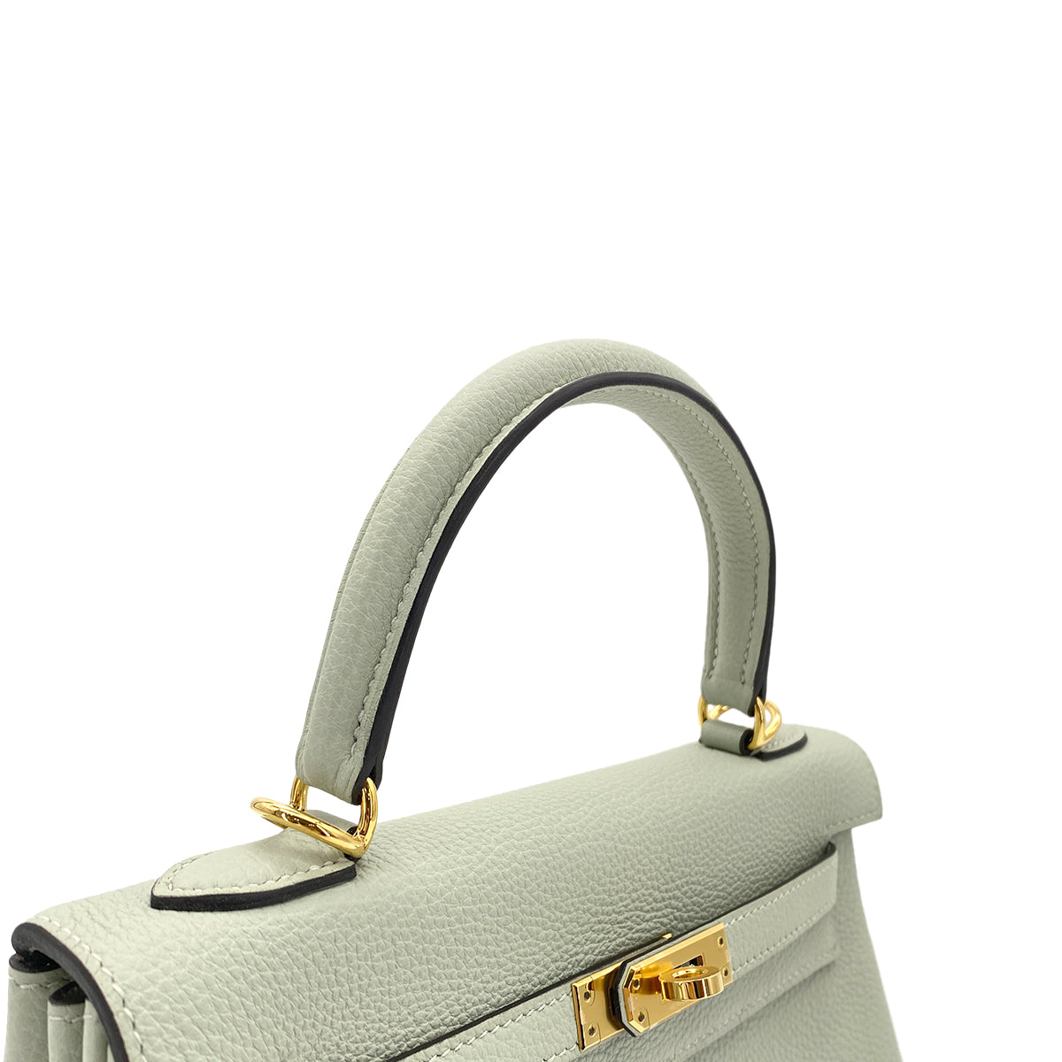 HERMES KELLY 25 RETOURNE GRIS NEVE TOGO HAND SHOULDER BAG B GHW 90267746