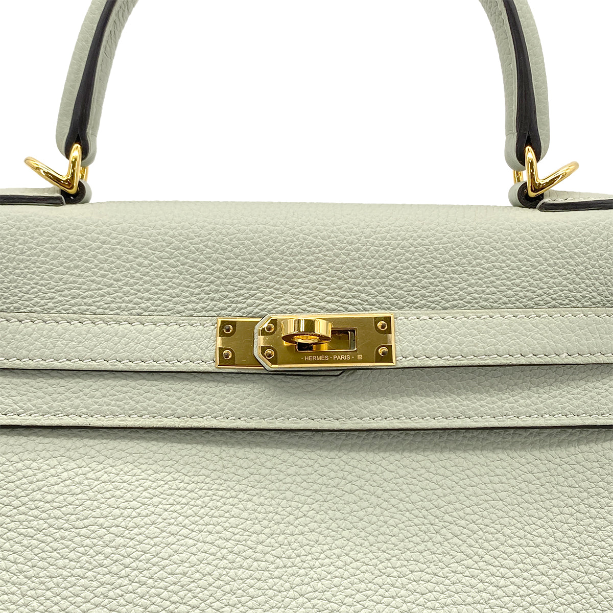 HERMES KELLY 25 RETOURNE GRIS NEVE TOGO HAND SHOULDER BAG B GHW 90267746