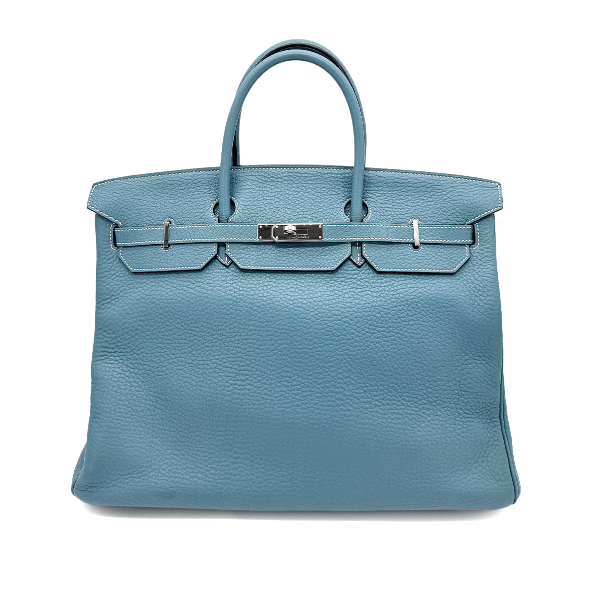 HERMES BIRKIN 40 BLEU JEAN TOGO HAND BAG □K SHW 90267750