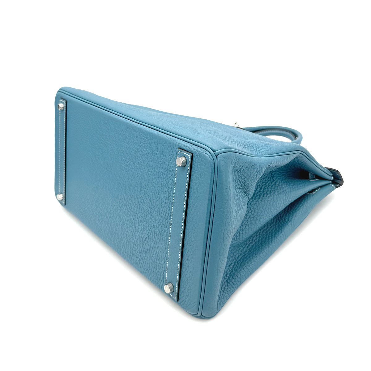 HERMES BIRKIN 40 BLEU JEAN TOGO HAND BAG □K SHW 90267750