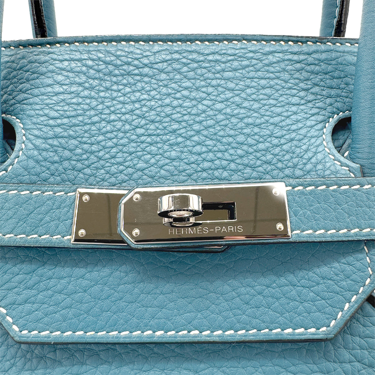 HERMES BIRKIN 40 BLEU JEAN TOGO HAND BAG □K SHW 90267750