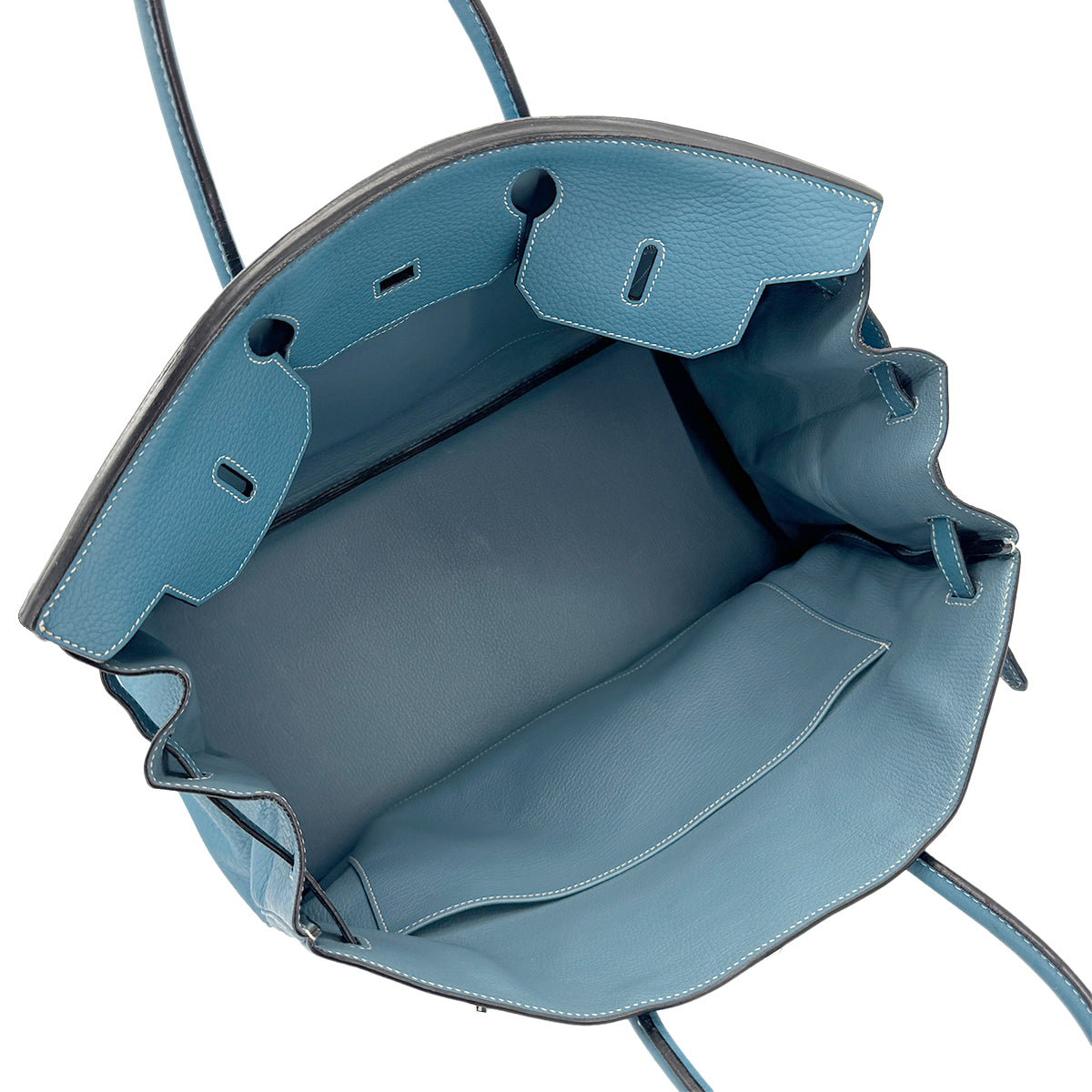 HERMES BIRKIN 40 BLEU JEAN TOGO HAND BAG □K SHW 90267750