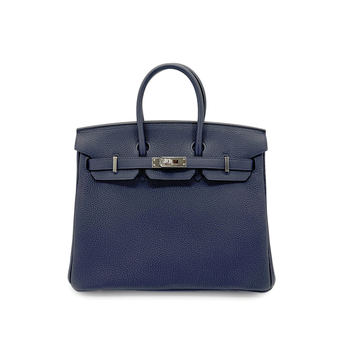 HERMES BIRKIN 25 BLUE NUIT TOGO HAND BAG C SHW 90267751