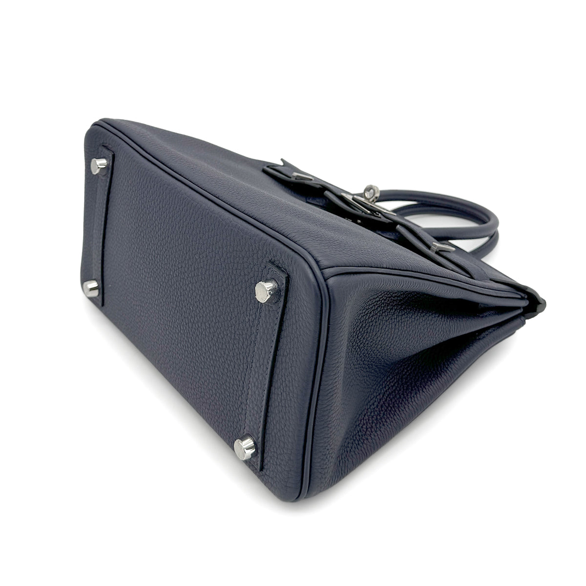 HERMES BIRKIN 25 BLUE NUIT TOGO HAND BAG C SHW 90267751
