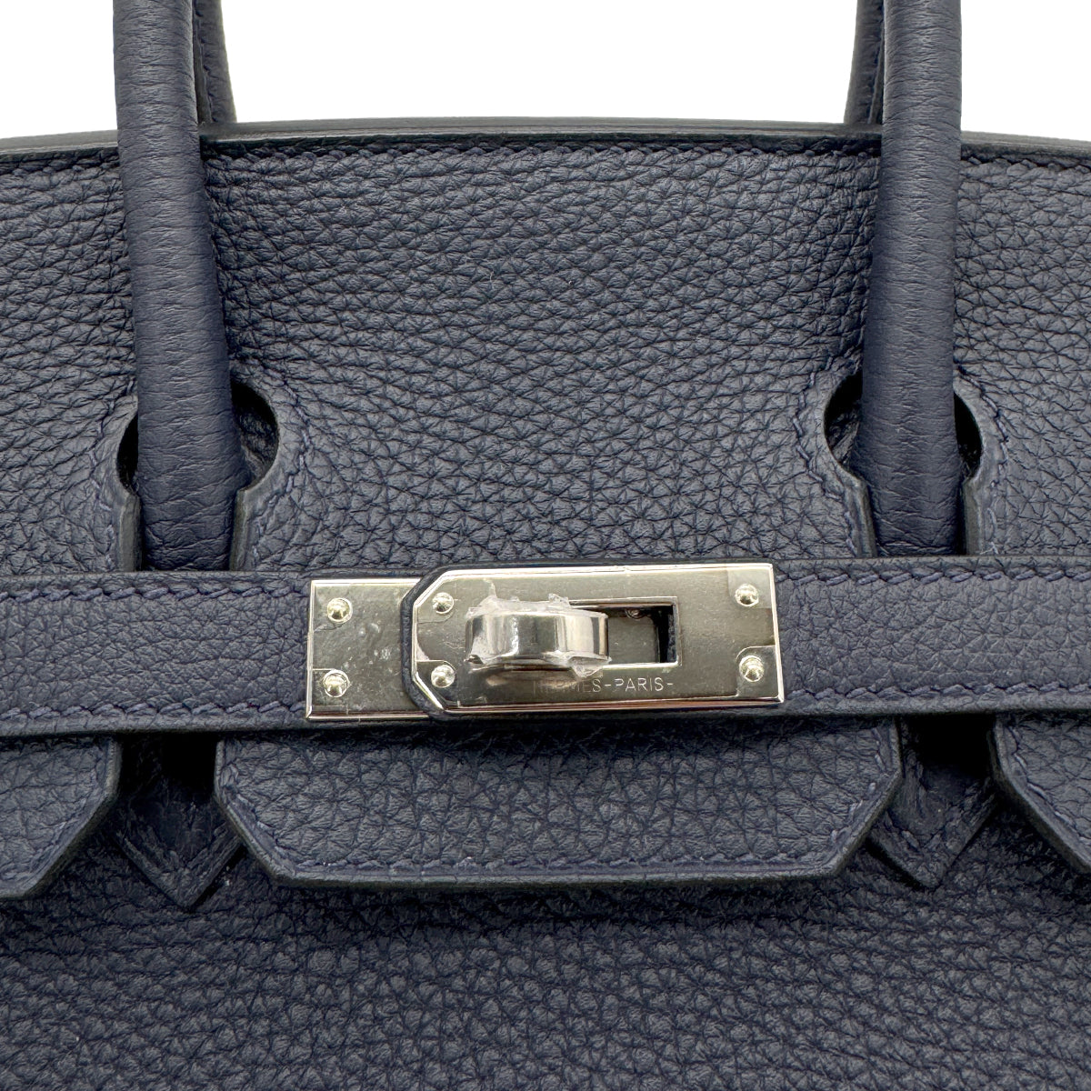 HERMES BIRKIN 25 BLUE NUIT TOGO HAND BAG C SHW 90267751