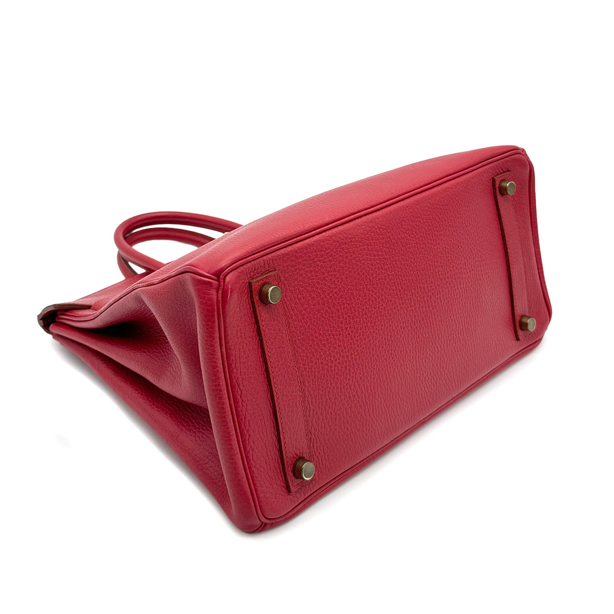 HERMES HAUT A COURROIES 32 ROUGE VIF ARDENNES HAND BAG 〇Y GHW 90267752