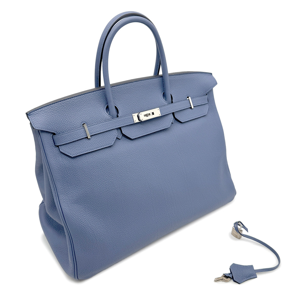HERMES BIRKIN 40 BLUE BRIGHTON TOGO HAND BAG C SHW 90267756