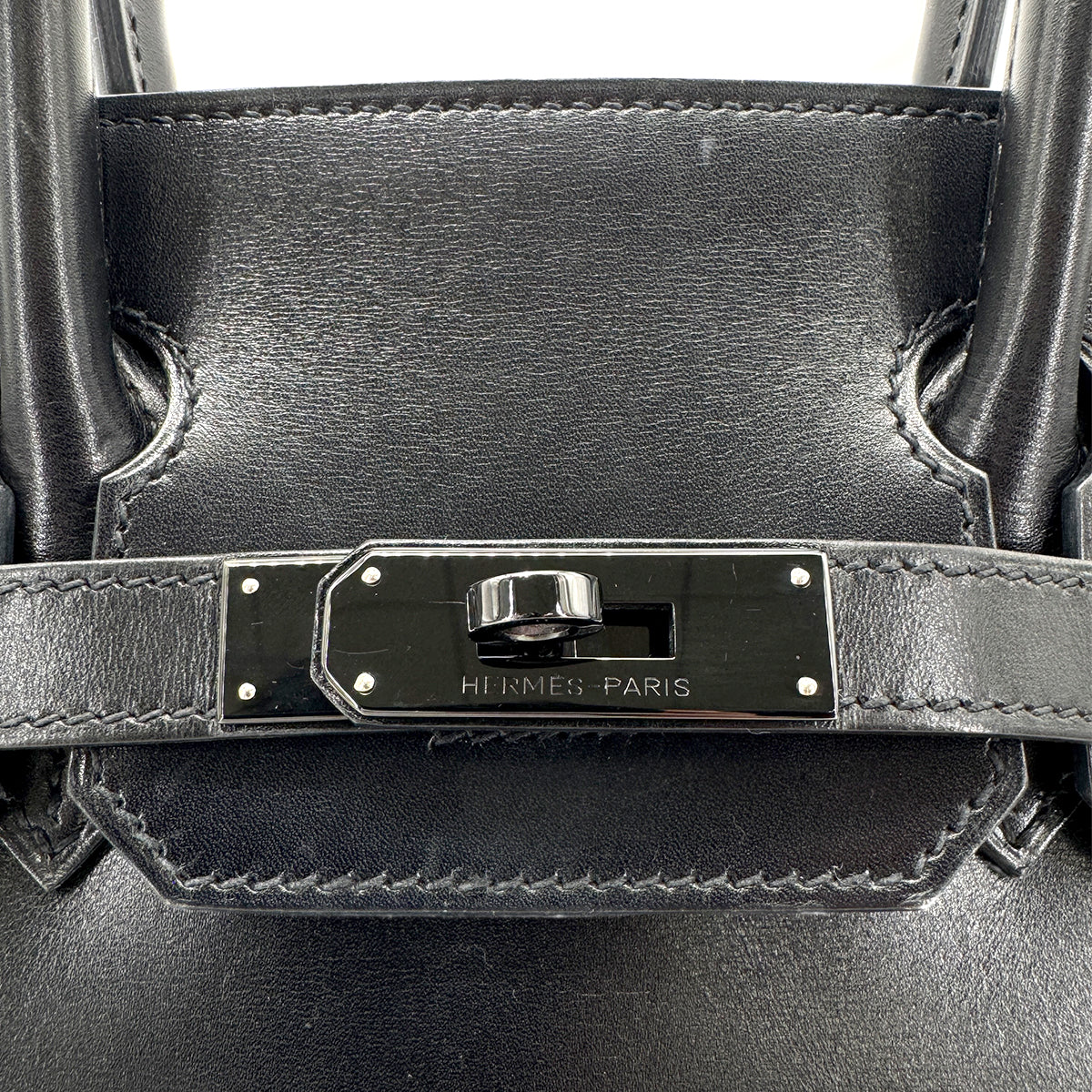 HERMES BIRKIN 30 SO BLACK BOX CALF HAND BAG ▢N 90267761