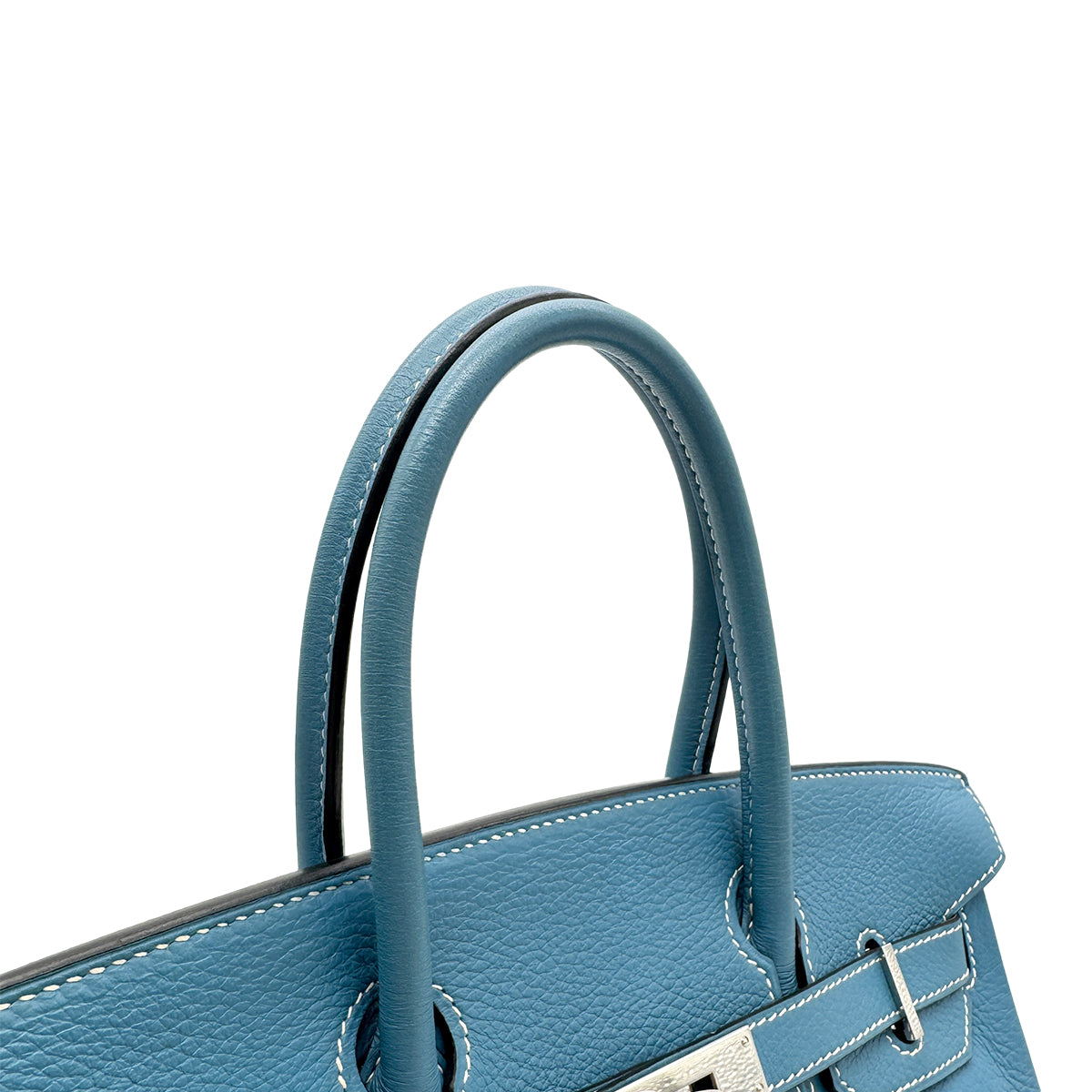 HERMES BIRKIN 30 BLUE JEAN TAURILLON CLEMENCE HAND BAG □J SHW 90267764