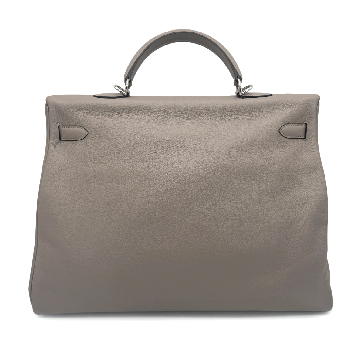 HERMES KELLY RELAX 50 GRIS TOURTERELLE TAURILLON NOVILLO HAND SHOULDER BAG Y SHW 90267765