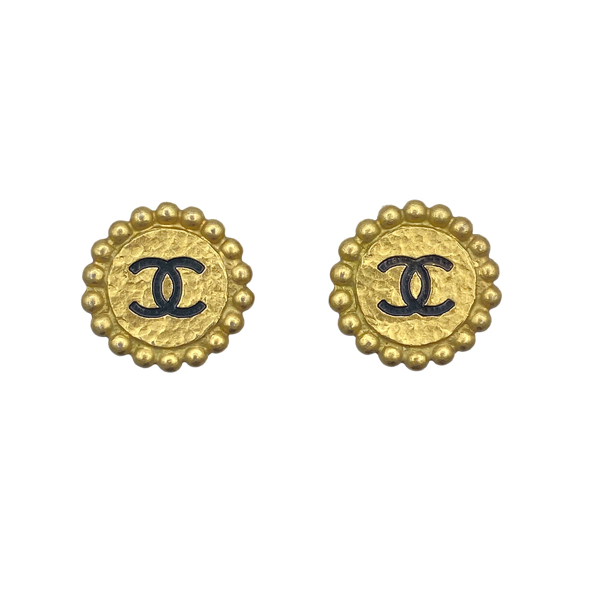 CHANEL VINTAGE EARRINGS COCOMARK ROUND ACCESSORY 94P 90267790