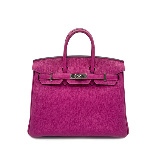 HERMES BIRKIN 25 ROSE PURPLE TOGO HAND BAG A SHW 90268078